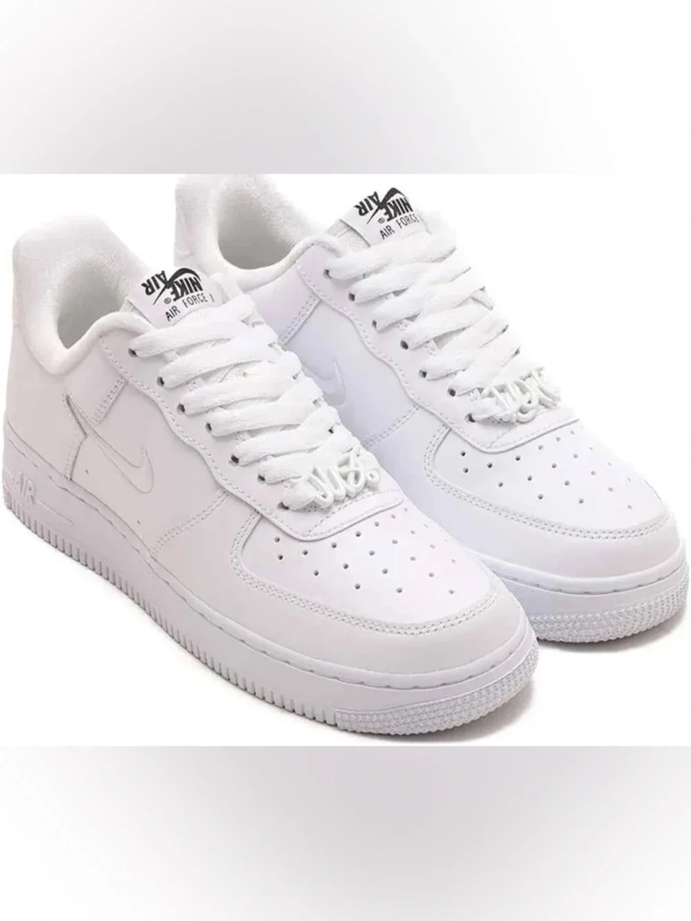 New Nike Air Force 1 '07 White Black - Just Do It Charms Sneakers